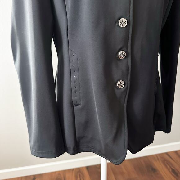 Romfh Bling Equestrian Show Coat Black w Swarovski Crystals Women's Size 10 - Picture 3 of 16
